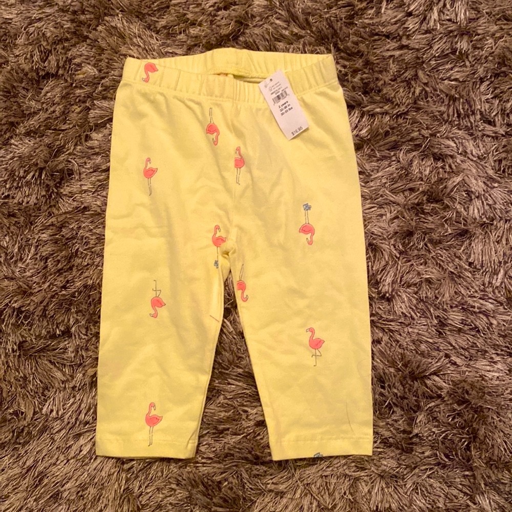 NWT Gap Flamingo 🦩 Cropped Pants Toddler Girl Size 2T